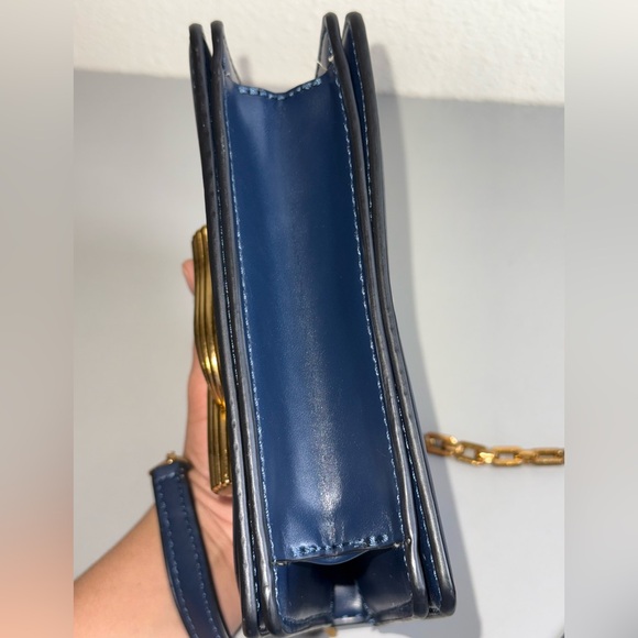 Zara Navy and Gold Crossbody Bag - Picture 11 of 12